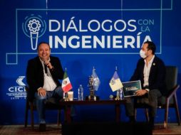 El presidente del CICEJ, Bernardo Saénz Barba, aceptó la propuesta de Alberto Uribe para la cooperación mutua. TWITTER / @AlbertoUribeC