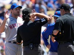 Cinco relevistas de los Mets cumplieron con la tarea tras la expulsión de Scherzer, quien enfureció ante la decisión del umpire Phil Cuzzi. AP/A. Landis