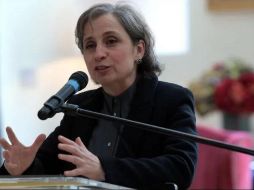El año pasado, Carmen Aristegui recibió en España el XIX Premio Diario Madrid. EFE/ARCHIVO