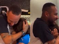 El menor mostró nerviosismo, pero cuando vio a Neymar comenzó a llorar, el futbolista lo abrazó y platicó con él, incluso se sorprendió con el jersey que portaba. ESPECIAL