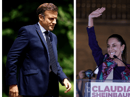 Macron se integra a la lista de mandatarios que han felicitado a Claudia Sheinbaum. EFE / SARAH MEYSSONNIER Xinhua / Francisco Cañedo