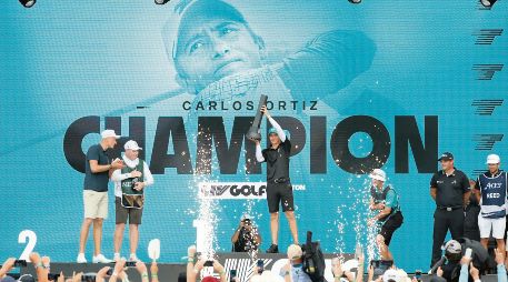 Carlos Ortiz se unió a LIV Golf en 2022 después de su paso por el PGA Tour. En noviembre de 2020 se coronó en el mismo escenario, en el que conquistó su título de este pasado fin de semana. AFP