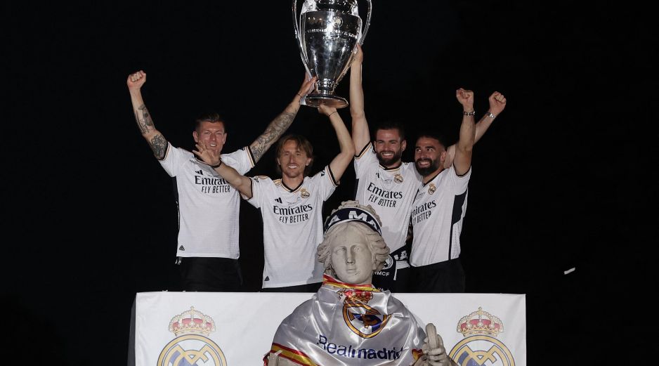 Real Madrid, en la celebración del título de la Champions League. AFP / ARCHIVO
