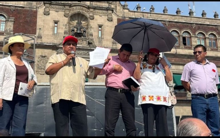 El vocero de la CNTE exhortó a quienes integrarán la próxima legislatura realizar reformas a favor de los trabajadores. SUN / Y. Ruiz