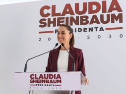 Claudia Sheinbaum, virtual presidenta electa, ofrece su primera conferencia prensa desde la casa de transición. SUN / H. Salvador