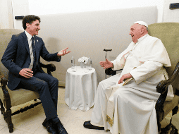 Justin Trudeau, primer ministro de Canadá durante su encuentro con el Papa Francisco. EFE/EPA/ANSA