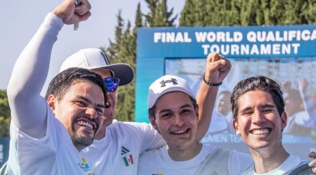 El equipo mexicano de Tiro con Arco consiguió el oro en el último Preolímpico Mundial. ESPECIAL / X: @COM_Mexico