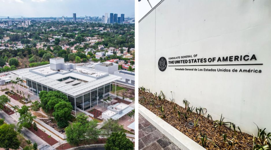 Según datos oficiales, 370 millones de dólares costó la construcción del Consulado de EU en Guadalajara. EL INFORMADOR / A. Navarro