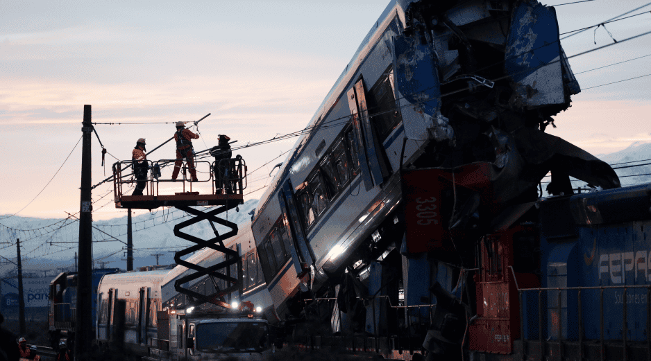 Accidente de tren en Chile. EFE/Foto de E. González