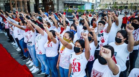 Manifestación en Guadalajara por los 43 normalistas desaparecidos llevada a cabo el 23 de septiembre del 2023. EL INFORMADOR / ARCHIVO