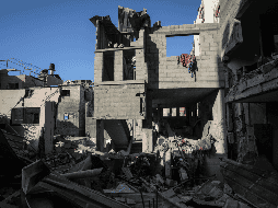Casa destruida durante la noche en el campamento de refugiados de Maghazi, en la Franja de Gaza el 25 de junio del 2024. EFE / Fotografía de M. Saber