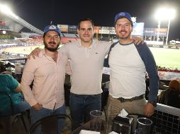 Juan Pablo Lomelí, Eduardo Banda y Carlos López. GENTE BIEN JALISCO/ Antonio Martínez