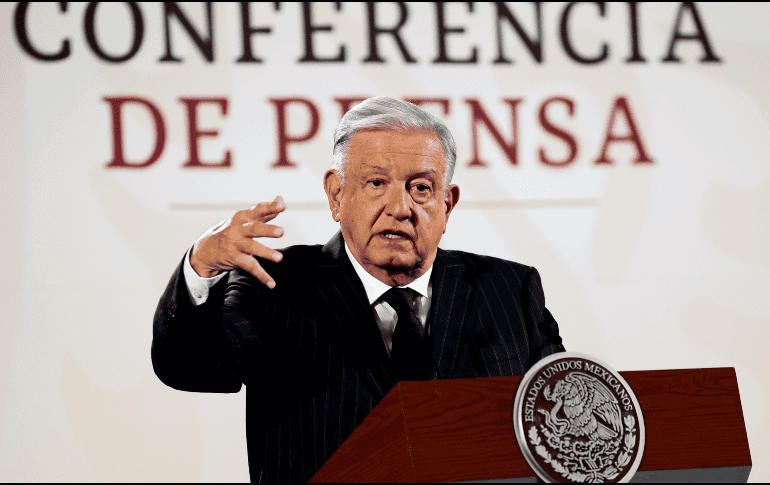 El presidente de México, Andrés Manuel López Obrador, en su conferencia de prensa matutina el martes 25 de junio del 2024, en Palacio Nacional de Ciudad de México. EFE/ J. MÉNDEZ.